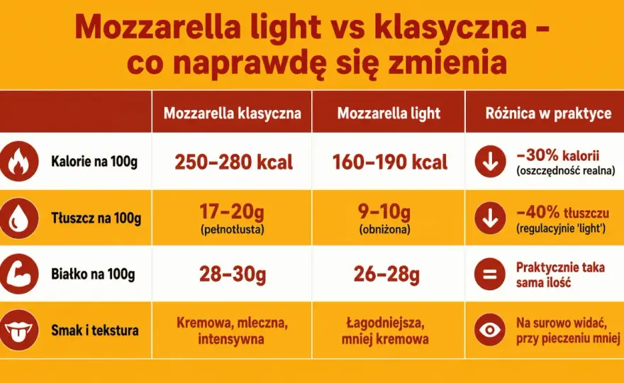 Mozzarella kcal - ile ma kalorii i którą wybrać do diety?