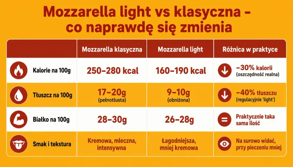 Mozzarella kcal - ile ma kalorii i którą wybrać do diety?